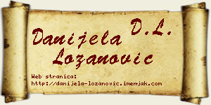 Danijela Lozanović vizit kartica
